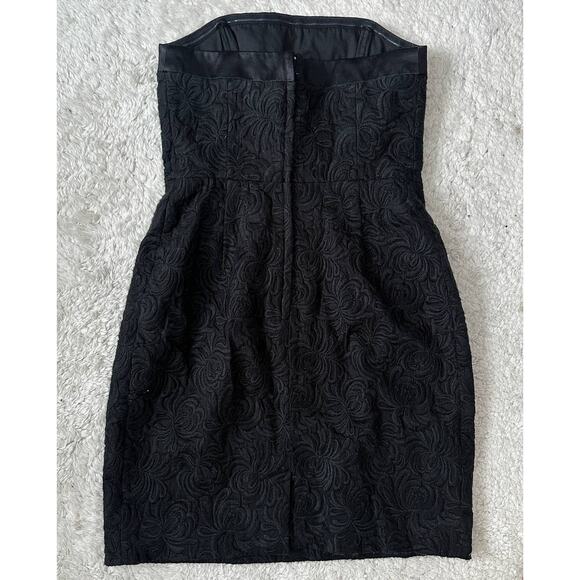 Lilly Pulitzer Little Black Dress LBD Evelyn Sheath Strapless Brocade 0 XS - Picture 4 of 11
